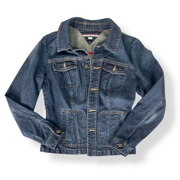 Vintage Y2K Tommy Hilfiger Blue Denim Jean Jacket - Picture 1 of 4